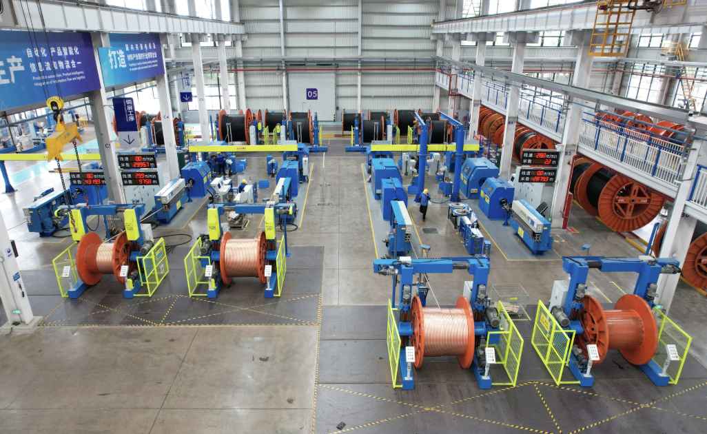 PRT concentric copper tape screening lines in the workshop