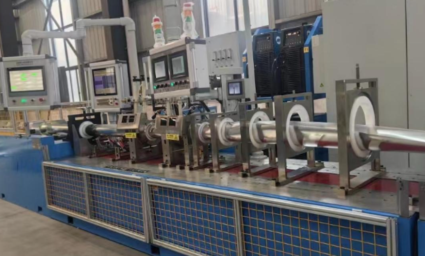 TIG welded aluminum sheathing line for 110 to 500 kV power cables